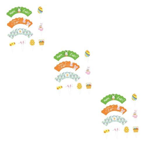 SAFIGLE 144 Stk Cupcake-Dekoration für Frühlingspartys Kaninchen Packpapier Kuchenverpackung und Topper Cupcake-Verpackung für Partys Tier Beschichtung erröten Pappbecher Baby Zylinder von SAFIGLE