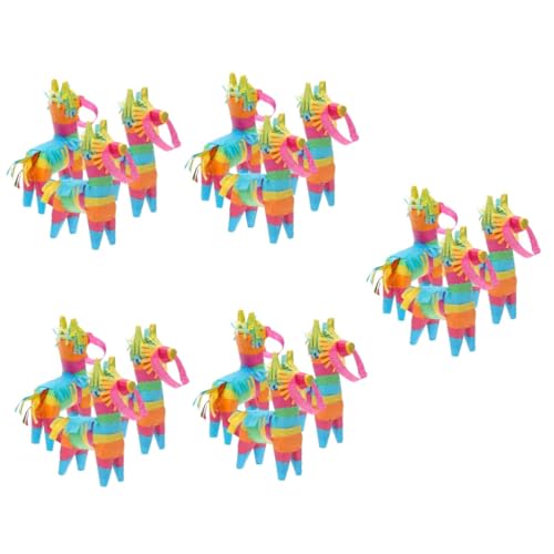 15 Stk Mexikanische Piñata Pinata Aus Papier Fiesta-taco-partyzubehör Kinderspielzeug Bunte Pinata Festival-piñata-spielzeug Mexikanisches Themendekor Tier Bankett Füllung von SAFIGLE