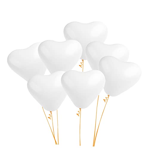 SAFIGLE 150 Stk Hochzeitsballons Schmücken Herzförmig Weiß von SAFIGLE