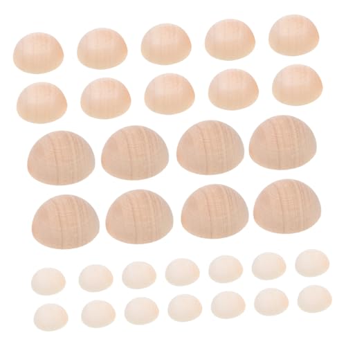 SAFIGLE 150 Stück Halbrunde Holzperlen Naturbelassen DIY Halbkreisförmige Holzkugeln für Schmuckherstellung Bastelarbeiten und Dekorationen SAFIGLE 150 Stück Halbrunde Holzperlen Naturbelassen DIY Halbkreisförmige Holzkugeln für Schmuckherstellung Bastelarbeiten und Dekorationen von SAFIGLE