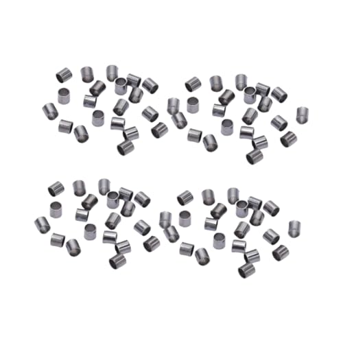 SAFIGLE 1500 Stück Teiliges Schwarze Kupfer Quetschperlen für Schmuckherstellung DIY Bastelperlen Armband Spacer Zubehör Langlebig Glänzend von SAFIGLE