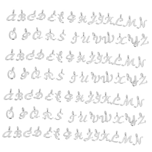 SAFIGLE 156 Stück Teiliges Alphabet Charms aus Legiertem Silberfarbene Buchstabenanhänger für DIY Schmuckherstellung Kreative Perlen für Armbänder Halsketten und Personalisierte SAFIGLE 156 Stück Teiliges Alphabet Charms aus Legiertem Silberfarbene Buchstabenanhänger für DIY Schmuckherstellung Kreative Perlen für Armbänder Halsketten und Personalisierte von SAFIGLE