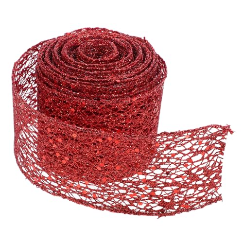 SAFIGLE 1Rolle Dekoratives Netzgewebeband mit Drahtkante für Geschenkverpackungen DIY Projekte Party Dekorationen und Festliche Anlässe Vielseitig und Langlebig von SAFIGLE