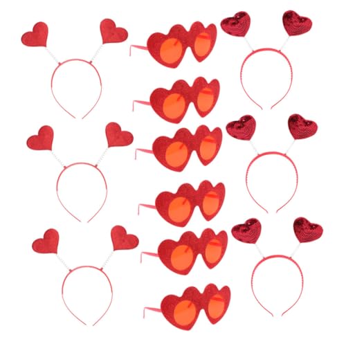 SAFIGLE 1Satz Valentinstag Kopfband und Brillen Teiliges mit Herz Stirnbändern und Brillen Foto Requisiten für Valentinstagsfeiern und Dekorationen SAFIGLE 1Satz Valentinstag Kopfband und Brillen Teiliges mit Herz Stirnbändern und Brillen Foto Requisiten für Valentinstagsfeiern und Dekorationen von SAFIGLE