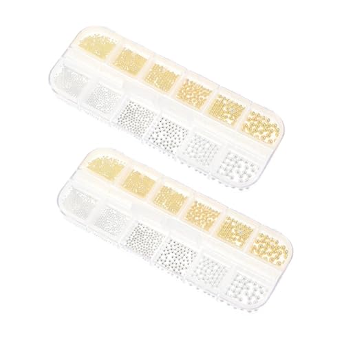 SAFIGLE 2 Boxen Boxen Metallische Stahlperlen Nagelkunst Charms Gold Silber Caviar Beads Sortiert Für DIY Nail Art Maniküre Schmuckherstellung Nagelzubehör SAFIGLE 2 Boxen Boxen Metallische Stahlperlen Nagelkunst Charms Gold Silber Caviar Beads Sortiert Für DIY Nail Art Maniküre Schmuckherstellung Nagelzubehör von SAFIGLE
