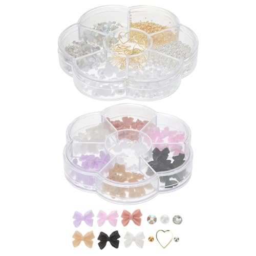 SAFIGLE 2 Boxen Nagelkunst Zubehör mit Perlen und Strasssteinen Nageldekoration für DIY Maniküre und Designs für Partys Feiertage und Persönliche Projekte SAFIGLE 2 Boxen Nagelkunst Zubehör mit Perlen und Strasssteinen Nageldekoration für DIY Maniküre und Designs für Partys Feiertage und Persönliche Projekte von SAFIGLE