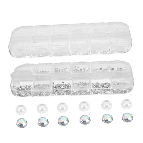 SAFIGLE 2 Boxen Perlenflat -diamantschmuck Uv Muscheln Farbig Dekorationen Schmücken Bausatz Winzig Fingernagel Nagel-strass-anhänger Nagel Charms Selbst Mischen Weiß Acryl SAFIGLE 2 Boxen Perlenflat -diamantschmuck Uv Muscheln Farbig Dekorationen Schmücken Bausatz Winzig Fingernagel Nagel-strass-anhänger Nagel Charms Selbst Mischen Weiß Acryl von SAFIGLE