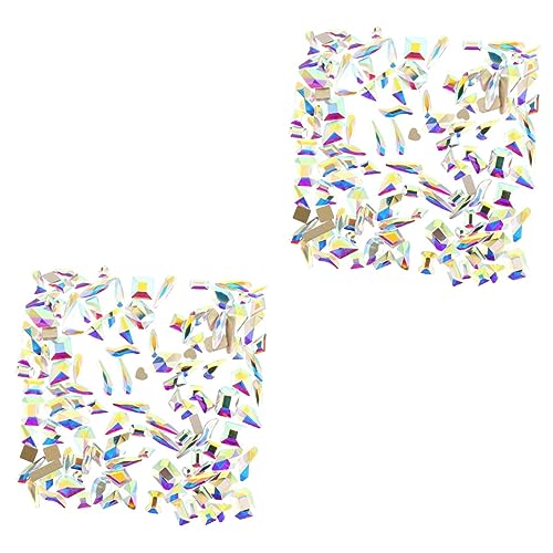 SAFIGLE 2 Sätze Flachrücken Strasssteine Für Nägel Diy Nail Art Dekoration Glitzersteine Für Gesichts Make Up Und Bastelprojekte Ab Farbvariationen 100 Stück * 2 von SAFIGLE