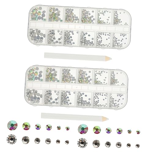 SAFIGLE 2 Sätze Flat Back Strasssteine für Nageldesign aus Klaren und Farbigen Glasdiamanten Nagelkunst Gesichts Make Up und Diy Projekte SAFIGLE 2 Sätze Flat Back Strasssteine für Nageldesign aus Klaren und Farbigen Glasdiamanten Nagelkunst Gesichts Make Up und Diy Projekte von SAFIGLE