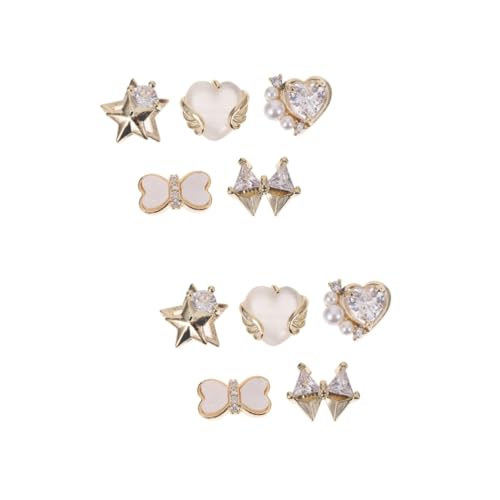 SAFIGLE 2 Sätze Metall Ziernägel Mit Herzen Und Perlen Dekorative Maniküre Zubehör Für Diy Nail Art Einfache Anwendung Für Anfänger Und Profis 5 Stücke * 2 SAFIGLE 2 Sätze Metall Ziernägel Mit Herzen Und Perlen Dekorative Maniküre Zubehör Für Diy Nail Art Einfache Anwendung Für Anfänger Und Profis 5 Stücke * 2 von SAFIGLE