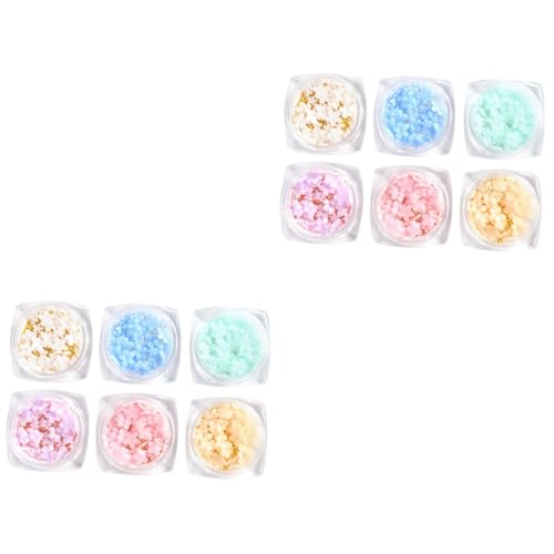 SAFIGLE 2 Sätze Nail Art Charms Diy Dekoration Für Nägel Und Handyhüllen Farben Für Bastelprojekte 6boxen*2 von SAFIGLE