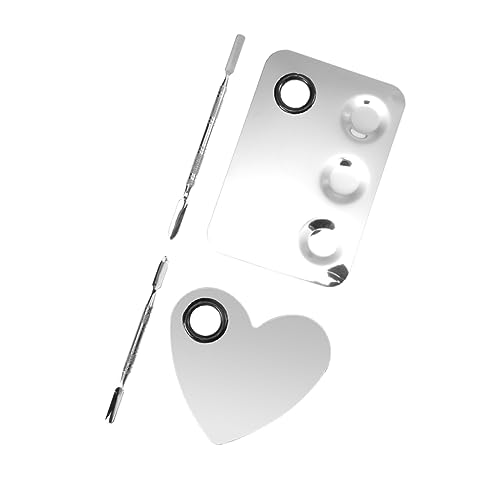 SAFIGLE 2 Sätze Palettensatz Mischpaletten-Set Nagelpaletten aus Edelstahl Make -up -Mischpaletten Mischpaletten für Nagelfarben Mischplatte für Make-up Rostfreier Stahl SAFIGLE 2 Sätze Palettensatz Mischpaletten-Set Nagelpaletten aus Edelstahl Make -up -Mischpaletten Mischpaletten für Nagelfarben Mischplatte für Make-up Rostfreier Stahl von SAFIGLE