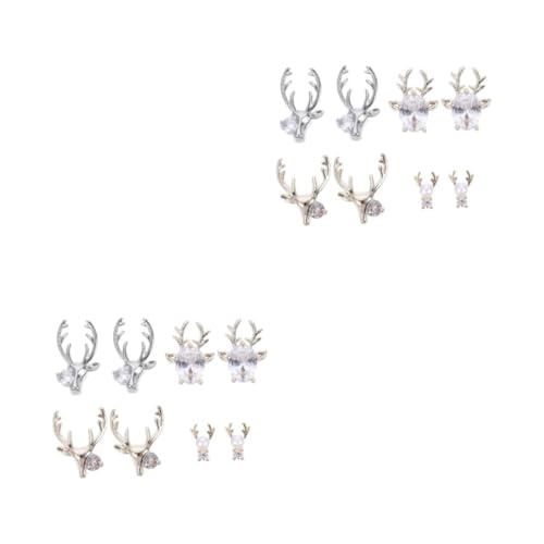 SAFIGLE 2 Sätze Rehgeweih Nagel Charms Mit Antler Nagelschmuck Für Maniküre Und Kreative Dekoration Für Nail Art Und Mehr 16 Stücke * 2 von SAFIGLE