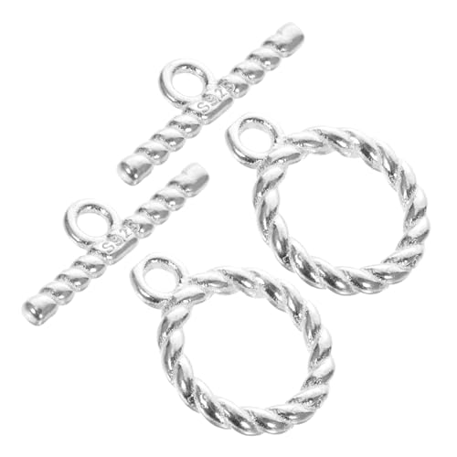 SAFIGLE 2 Sätze Sterling Silber Schmuckverschluss Leichte und Langlebige Toggle Verschlüsse für DIY Armband Kettenverschluss für Schmuckzubehör Basteln und Perlenarmbänder SAFIGLE 2 Sätze Sterling Silber Schmuckverschluss Leichte und Langlebige Toggle Verschlüsse für DIY Armband Kettenverschluss für Schmuckzubehör Basteln und Perlenarmbänder von SAFIGLE