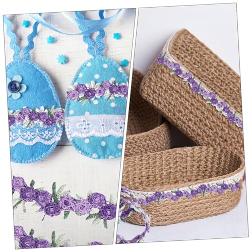 SAFIGLE 2 Stück Bunte DIY Spitzenblumenbänder Leichte Langlebige Spitzenapplikationen für Haarclips Hochzeit Basteln und Bekleidungsdekoration von SAFIGLE