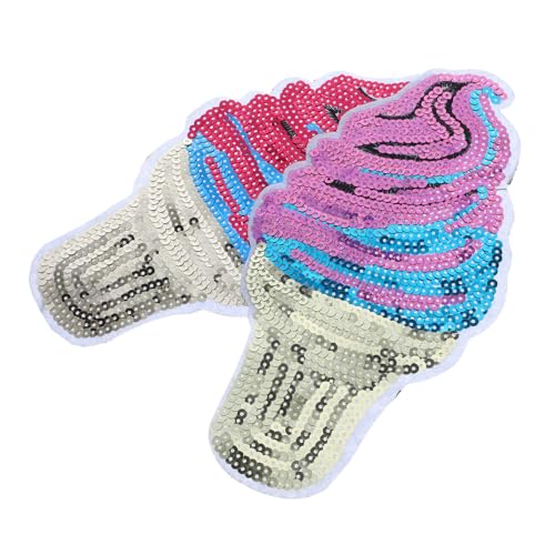 SAFIGLE 2 Stück Eiscreme Aufnäher Pailletten Applikationen zum Aufbügeln Leichte Kompakte Eistüten Flicken für DIY Kleidung Rucksäcke Hüte Schuhe Vielseitige Textildekoration SAFIGLE 2 Stück Eiscreme Aufnäher Pailletten Applikationen zum Aufbügeln Leichte Kompakte Eistüten Flicken für DIY Kleidung Rucksäcke Hüte Schuhe Vielseitige Textildekoration von SAFIGLE