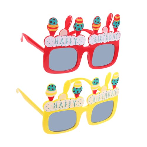 SAFIGLE 2 Stück Eiscreme Sonnenbrillen Foto Requisiten für Lustige Partys Kreative Accessoires für Erwachsene für Fotoboxen Feiern von SAFIGLE