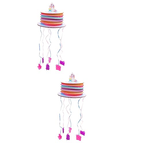 SAFIGLE 2 Stück Schnur Kleine Kuchen-piñatas Party-piñata Geburtstag Laterne Pinata Baseball-party-dekorationen Halloween-piñata Groß Piñata-stick Tierdekor Geschenkbox Papier Füllung Kind von SAFIGLE