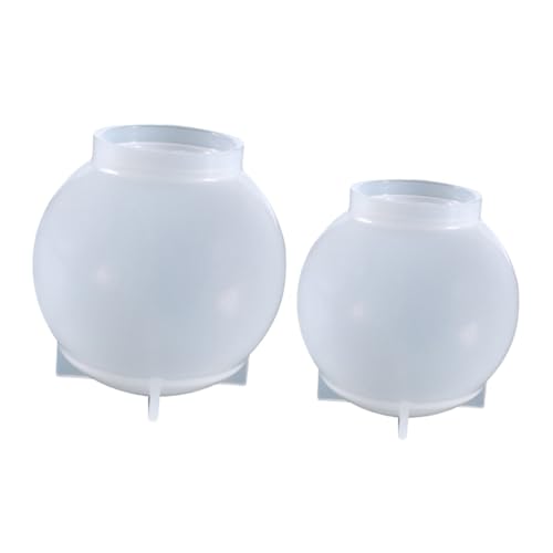 SAFIGLE 2 Stück Silikonform Runde Kristallkugel DIY Resin Gießform Weich Langlebig Kinderfreundlich für Epoxidharz Basteln und Dekoration von SAFIGLE