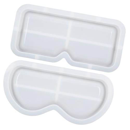 SAFIGLE 2 Stück Teiliges Silikon gläsertablett Gießform für DIY Epoxidharz Brillenhalter Kreativ Langlebig Glatte Form für Individuelle Brillentabletts und Schmuckablagen von SAFIGLE