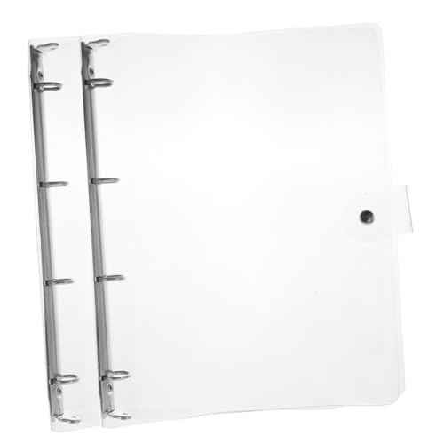 SAFIGLE 2 Stück Transparente Ringbuch Hüllen mit Sicherem Druckknopfverschluss Vielseitige Kunststoff Notizbuch cover für Schule Büro und Studium Schmutzabweisend und Wiederbefüllbar von SAFIGLE