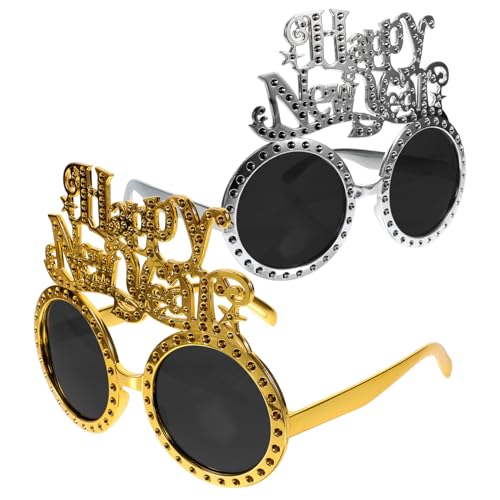 SAFIGLE 2 Stück Year Partybrillen Leichtem Material Lustige Fotorequisiten Gold und Silber für Silvesterfeiern und Festliche Kostüme Einfach zu Tragen und Vielseitig Kombinierbar SAFIGLE 2 Stück Year Partybrillen Leichtem Material Lustige Fotorequisiten Gold und Silber für Silvesterfeiern und Festliche Kostüme Einfach zu Tragen und Vielseitig Kombinierbar von SAFIGLE