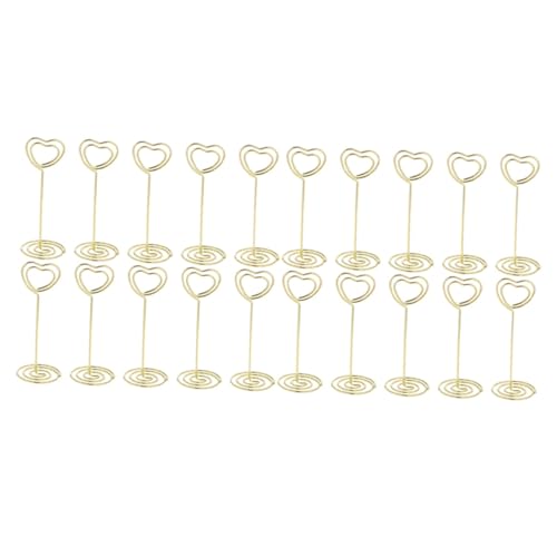SAFIGLE 20 Stück Kreative Goldfarbene Kartenclips Wiederverwendbare Fotohalter Memohalter für Party Tischdekoration Hochzeit Shower SAFIGLE 20 Stück Kreative Goldfarbene Kartenclips Wiederverwendbare Fotohalter Memohalter für Party Tischdekoration Hochzeit Shower von SAFIGLE
