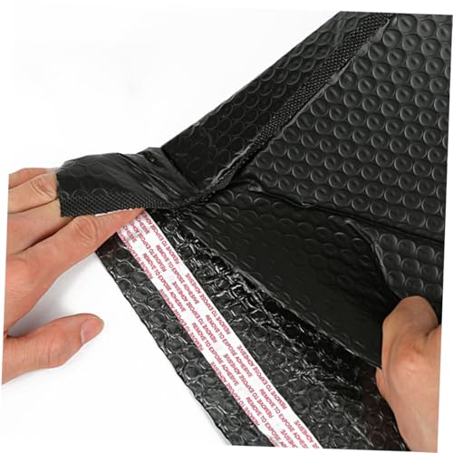 SAFIGLE 20 Stück Luftpolster Versandtaschen Selbstklebend Gepolstert Dunkel Schwarz Verpackungsbeutel Für Schmuck Kleidung Kosmetik Versandumschläge Polstermaterial von SAFIGLE