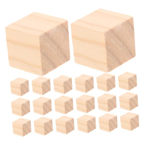SAFIGLE 20 Stück Quadratische Natürliche Holzwürfel Unbehandelte Holzklötze für DIY Bastelprojekte Montessori Lernspielzeug Stapelbare Holzbausteine für Kreative SAFIGLE 20 Stück Quadratische Natürliche Holzwürfel Unbehandelte Holzklötze für DIY Bastelprojekte Montessori Lernspielzeug Stapelbare Holzbausteine für Kreative von SAFIGLE