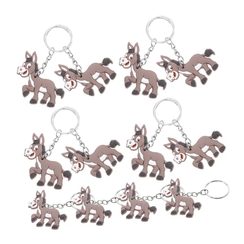 SAFIGLE 20 Stück Teiliges Donkey Keychain mit Realistischem Eselform Anhänger Langlebigem Material Leichte Tragbare Schlüsselanhänger als Kindergeburtstags und Partygeschenke Tierparty von SAFIGLE