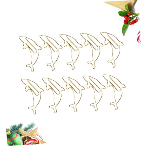 SAFIGLE 20 Stück Teiliges Metall Büroklammern Delfinform Goldfarbene Kreative Papierklammern Notizclips Lesezeichen für Foto und Dokumentenorganisation im Büro SAFIGLE 20 Stück Teiliges Metall Büroklammern Delfinform Goldfarbene Kreative Papierklammern Notizclips Lesezeichen für Foto und Dokumentenorganisation im Büro von SAFIGLE