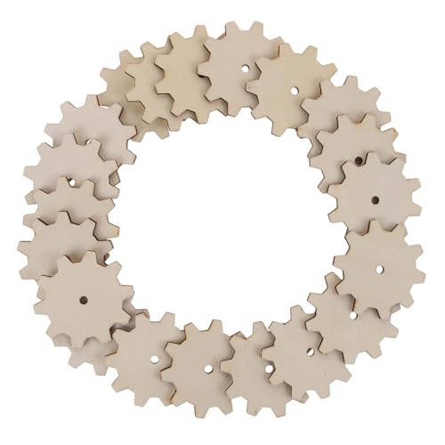 SAFIGLE 20 Stück Teiliges Ungefertigte Holz zahnradscheiben Glatte Kanten DIY Holzornamente zum Bemalen Basteln und Dekorieren für Heim und Festtagsdekoration SAFIGLE 20 Stück Teiliges Ungefertigte Holz zahnradscheiben Glatte Kanten DIY Holzornamente zum Bemalen Basteln und Dekorieren für Heim und Festtagsdekoration von SAFIGLE
