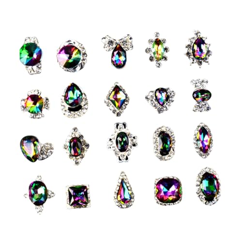 SAFIGLE 20 Teiliges Ab Diamant Nagelschmuck Edelstein Strasssteine Kunstzubehör Charms Sortiertes Kit Transparentes Kristall Nageldekor Glänzender Nagelkristall SAFIGLE 20 Teiliges Ab Diamant Nagelschmuck Edelstein Strasssteine Kunstzubehör Charms Sortiertes Kit Transparentes Kristall Nageldekor Glänzender Nagelkristall von SAFIGLE
