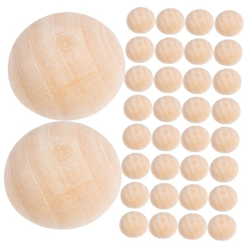 SAFIGLE 200 Stück Natürliche Halbe Holzperlen Unbehandelte Holzhalbkugeln für DIY Schmuckherstellung Basteln Bemalbare Holzkugeln für Kreative Handarbeiten und Dekoration von SAFIGLE