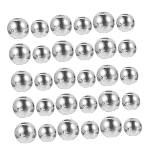 SAFIGLE 200 Stück Runde Silberne Metall-abstandsperlen Nahtlose Spacer Beads mit Kupferkern Flexible Schmuckperlen für Armbänder Halsketten DIY Handgemachter Schmuck SAFIGLE 200 Stück Runde Silberne Metall-abstandsperlen Nahtlose Spacer Beads mit Kupferkern Flexible Schmuckperlen für Armbänder Halsketten DIY Handgemachter Schmuck von SAFIGLE