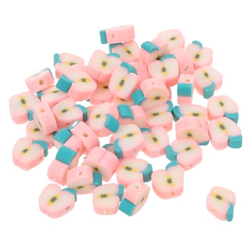 SAFIGLE 200 Stück Soft Polymer Clay Früchte Spacer Perlen mit Direktloch Bunte Kleine DIY Schmuckperlen für Armband Halskette Ohrring Basteln Leichte Cartoon Obst Perlen für Handgemachte von SAFIGLE