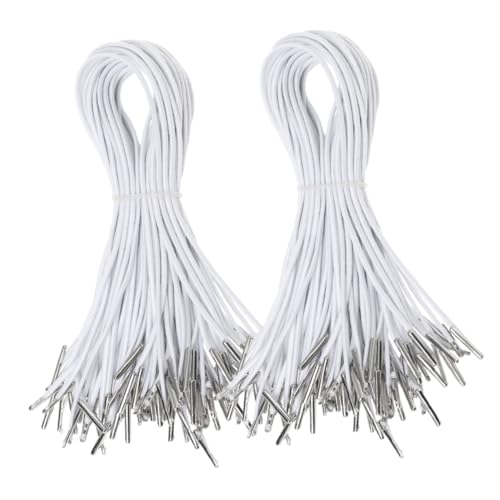 SAFIGLE 200Stücke Elastische mit Metallenden Weiche Stretch Bänder für Masken Bastelarbeiten Buchbindung und DIY Projekte für Hutkordeln und SAFIGLE 200Stücke Elastische mit Metallenden Weiche Stretch Bänder für Masken Bastelarbeiten Buchbindung und DIY Projekte für Hutkordeln und von SAFIGLE