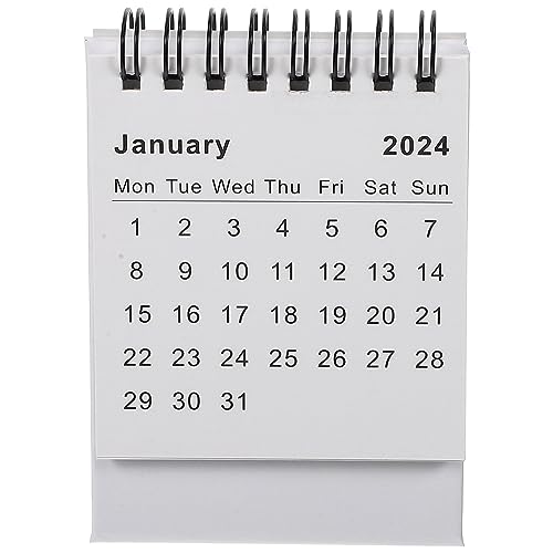 SAFIGLE 2024 Mini-kalender Mini-desktop-kalender Staffelei-kalender 2023 Minikalender 2023 Agendakalender 2025 12 Monatliche Tischkalender Schreibtisch Leuchtturm Papier Weiß Muschelschale von SAFIGLE
