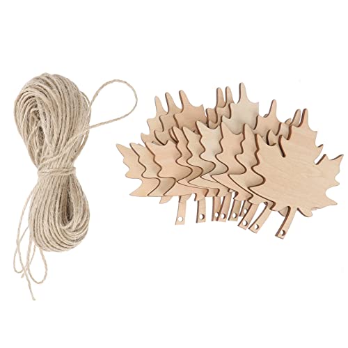 SAFIGLE 21-teiliges Set hängender Holzornamente in Blattform, bemalbare Holz-Ahornblatt-Ausschnitte, hellbraun, 9 x 8 cm, für DIY-Dekoration SAFIGLE 21-teiliges Set hängender Holzornamente in Blattform, bemalbare Holz-Ahornblatt-Ausschnitte, hellbraun, 9 x 8 cm, für DIY-Dekoration von SAFIGLE