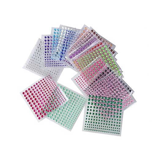SAFIGLE 24 Blatt Selbstklebende Acryl Sticker DIY Nagel und Körperdeko Bunte Hautfreundliche Strasssteine für Make Up Festival Karneval und Bastelverzierungen SAFIGLE 24 Blatt Selbstklebende Acryl Sticker DIY Nagel und Körperdeko Bunte Hautfreundliche Strasssteine für Make Up Festival Karneval und Bastelverzierungen von SAFIGLE