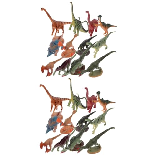 SAFIGLE 24 STK Simulation von Dinosaurier-Modellen Tischdekoration Kleiner Dinosaurier aus Kunststoff Kinderspielzeug Spielzeuge Dinosauriermodell für Spiel Kinder-Dinosaurier-Figur Mini von SAFIGLE