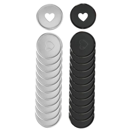 SAFIGLE 24 Stück Teiliges Lose Bindescheiben Matte Buchbinder Discs in Silber und Schwarz Robust und Leicht für Notizbücher Planer und Schnellhefter Sicheres Halten ohne Verrutschen von SAFIGLE