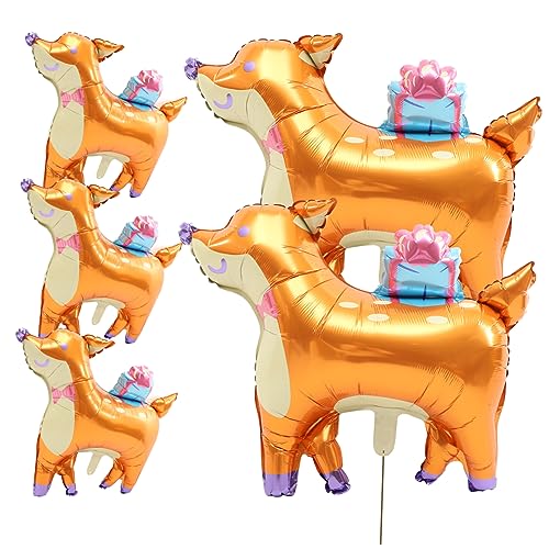 SAFIGLE 25 Ballon aus Aluminiumfolie Helium-Tierballon Weihnachtshirschballon halloween party kinderzimmer wanddeko Tierdekor tierische Luftballons Cartoon Tiere Folienballons Hamster von SAFIGLE