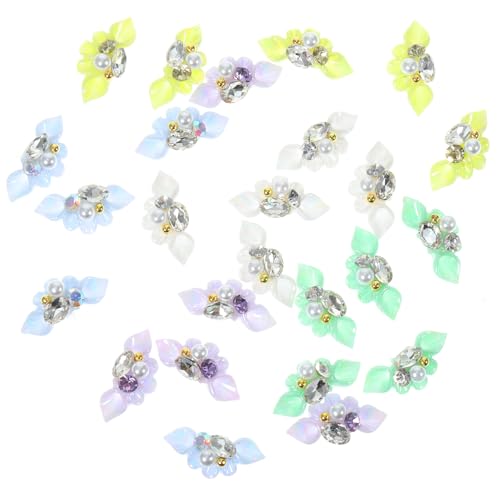 SAFIGLE 25 Stück Blüten Charms Perlen Und Schmuck Für Nail Art Für Romantische Nägel Hochzeiten Und von SAFIGLE