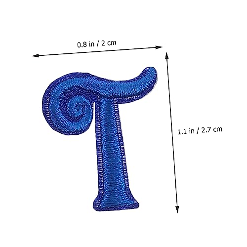 SAFIGLE 26 Stück Teiliges Blaue Buchstaben Stickapplikationen zum Aufbügeln und Aufnähen Individuelle Stoffaufnäher für Kleidung Taschen Hüte Schuhe für DIY Mode Bastelprojekte von SAFIGLE
