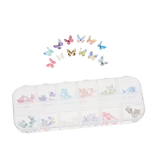 SAFIGLE 3 Boxen Butterfly Nail Art Dekorationsset Schmetterlinge Maniküre Zubehör für Diy Nageldesign für Zuhause und Nagelsalons Leicht zu Handhaben aus Hochwertigen Materialien Gefertigt von SAFIGLE