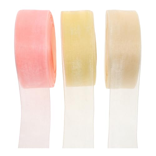 SAFIGLE 3 Rollen Dekoratives Chiffonband 457 M Transparentes Organzaband Für Feiertage Partys Basteln Geschenkverpackungen Blumenarrangements Schleifenherstellung Verpackung SAFIGLE 3 Rollen Dekoratives Chiffonband 457 M Transparentes Organzaband Für Feiertage Partys Basteln Geschenkverpackungen Blumenarrangements Schleifenherstellung Verpackung von SAFIGLE