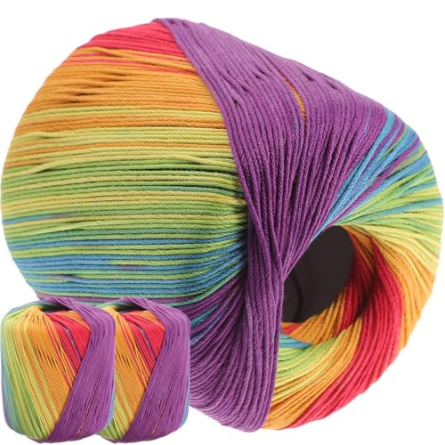 SAFIGLE 3 Rollen Farbverlauf Baumwollgarn Komfortables Strick Häkelgarn für DIY Schals Hüte Dekoration und Handarbeiten Weiches Vielseitiges Garn für Handgefertigte Accessoires SAFIGLE 3 Rollen Farbverlauf Baumwollgarn Komfortables Strick Häkelgarn für DIY Schals Hüte Dekoration und Handarbeiten Weiches Vielseitiges Garn für Handgefertigte Accessoires von SAFIGLE