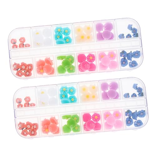 SAFIGLE 3 Sätze Boxen Daisy Nail Charms Nagelkunst Dekorationen Für Diy Maniküre Für Kreative Nageldesigns Und Mehrzweck Dekorationen 2boxen*3 von SAFIGLE