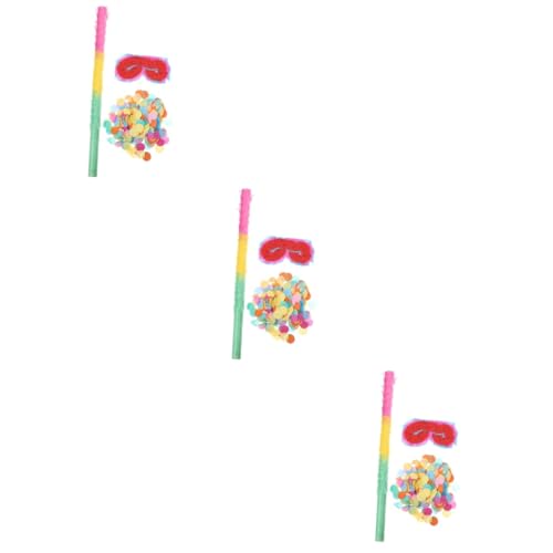 SAFIGLE 3 Sätze Pinata-zubehör Für Kinder Pinata-fledermaus Und Augenbinde Piñata Jubiläumsparty Mexikanische Geburtstagsfeierzubehör Donut-spielzeug Wählen Papier Sommer Süßigkeitentasche von SAFIGLE